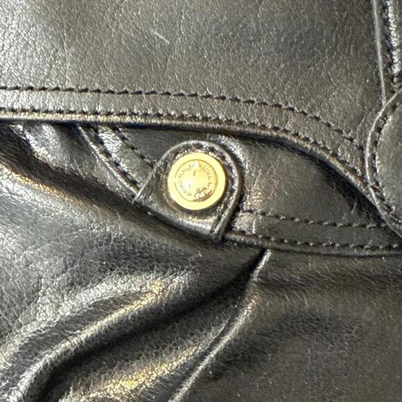 Perlina Black Patent Leather Black Kiss-lock Wallet Coin Purse Clutch EUC - Picture 4 of 15